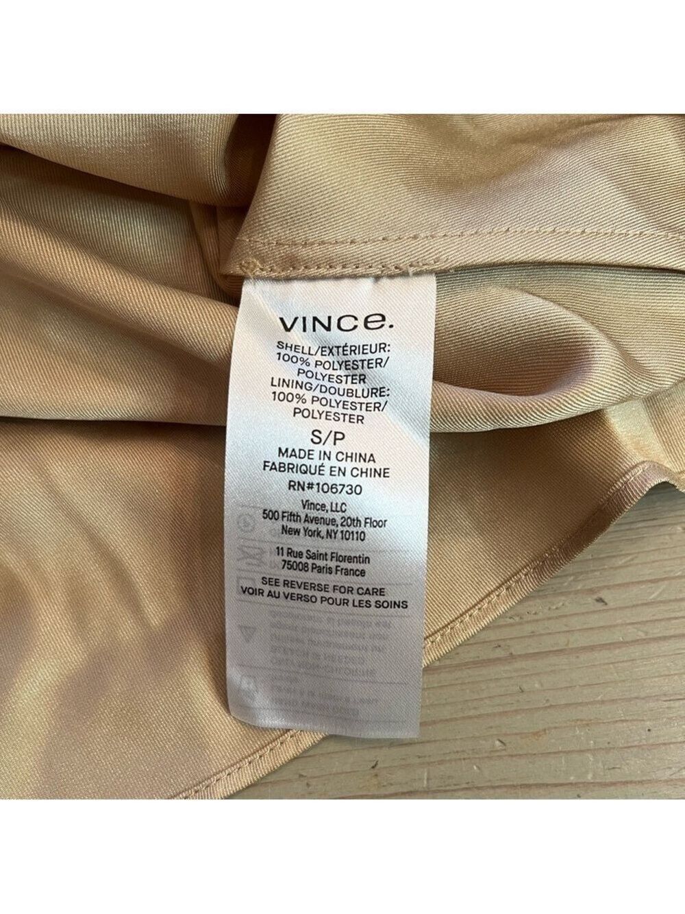 VINCE Starry Dot Semi Sheer Short Sleeve Blouse Blue Womens Size Small - Picture 8 of 10
